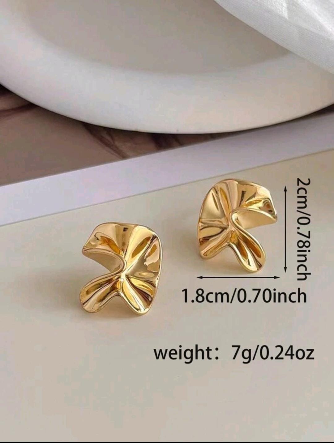 Pendientes de forma geométrica asimétrica