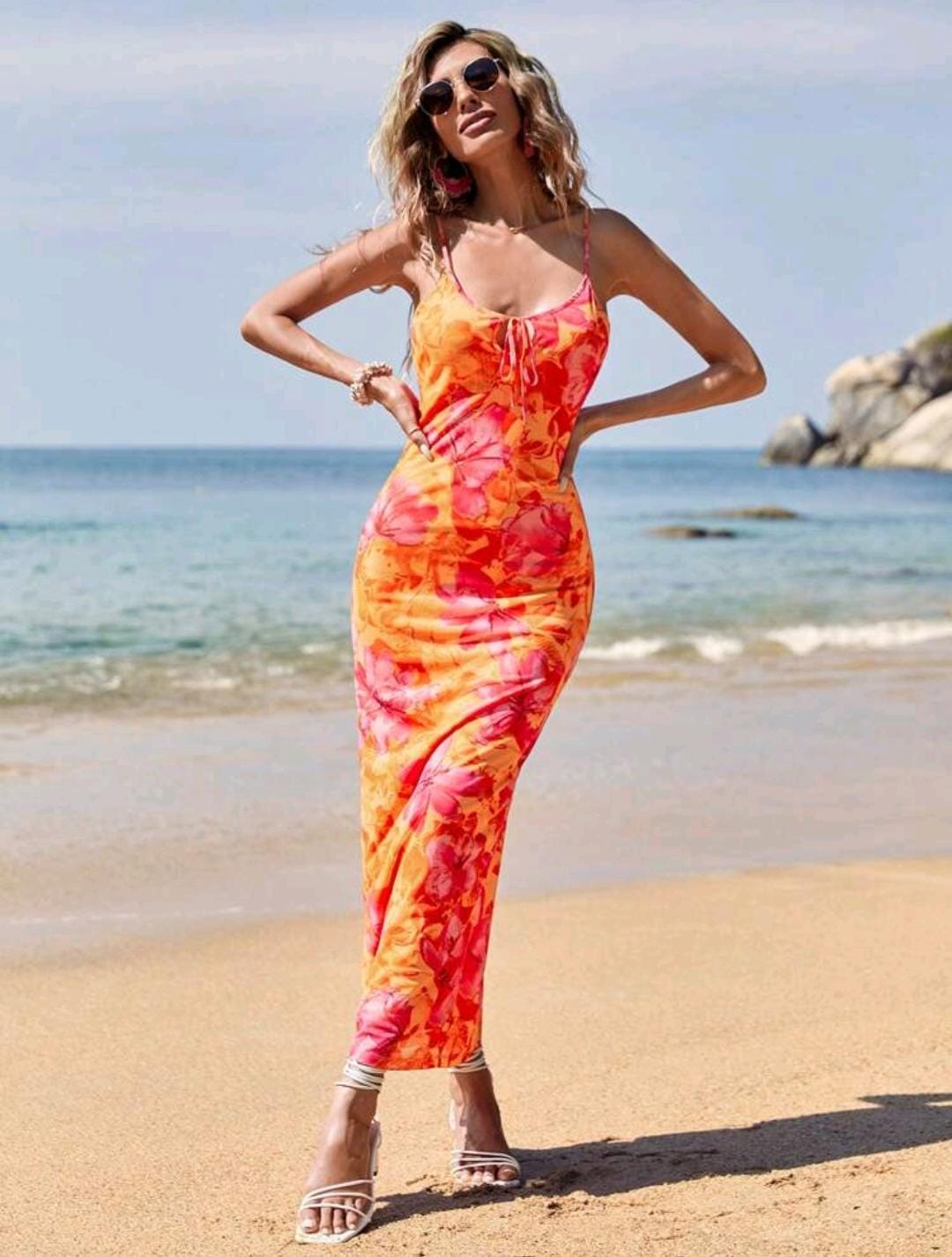 SHEIN VCAY Vestido De Tirantes Floral