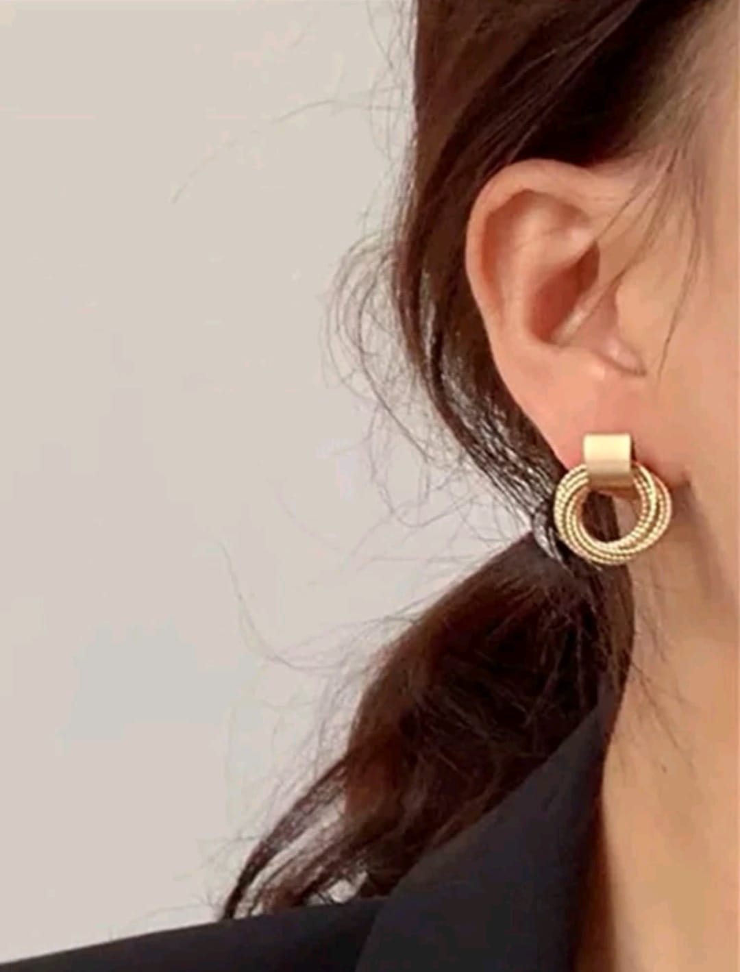 Topshiny 1 par de moda dulce & estilo simple con abertura círculo