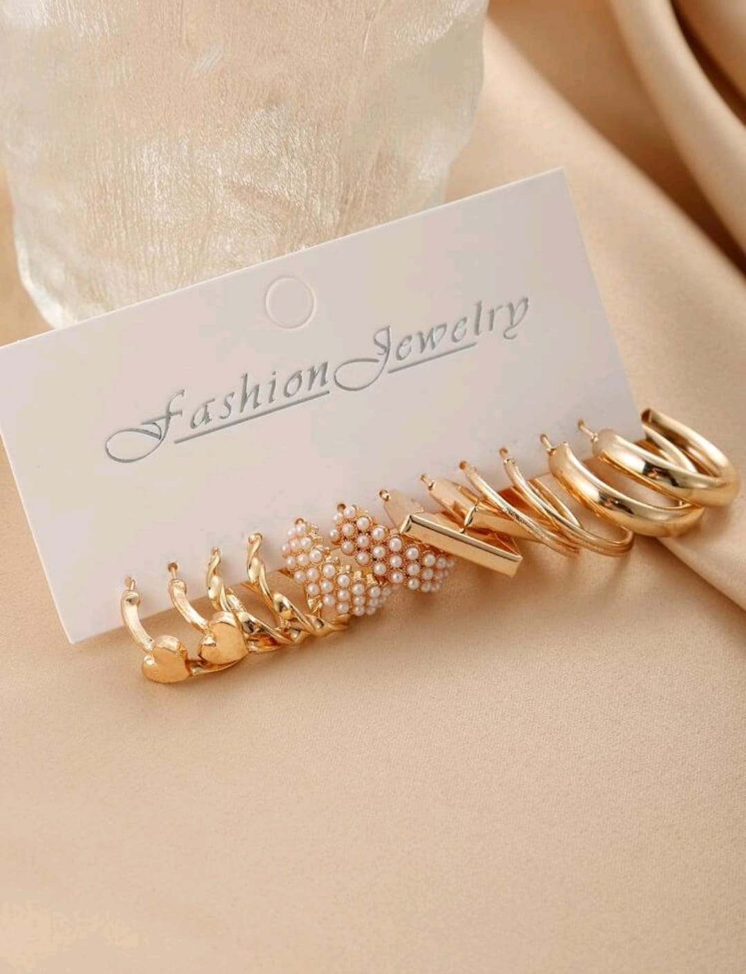 6 Pares/ Set Pendientes Decorados