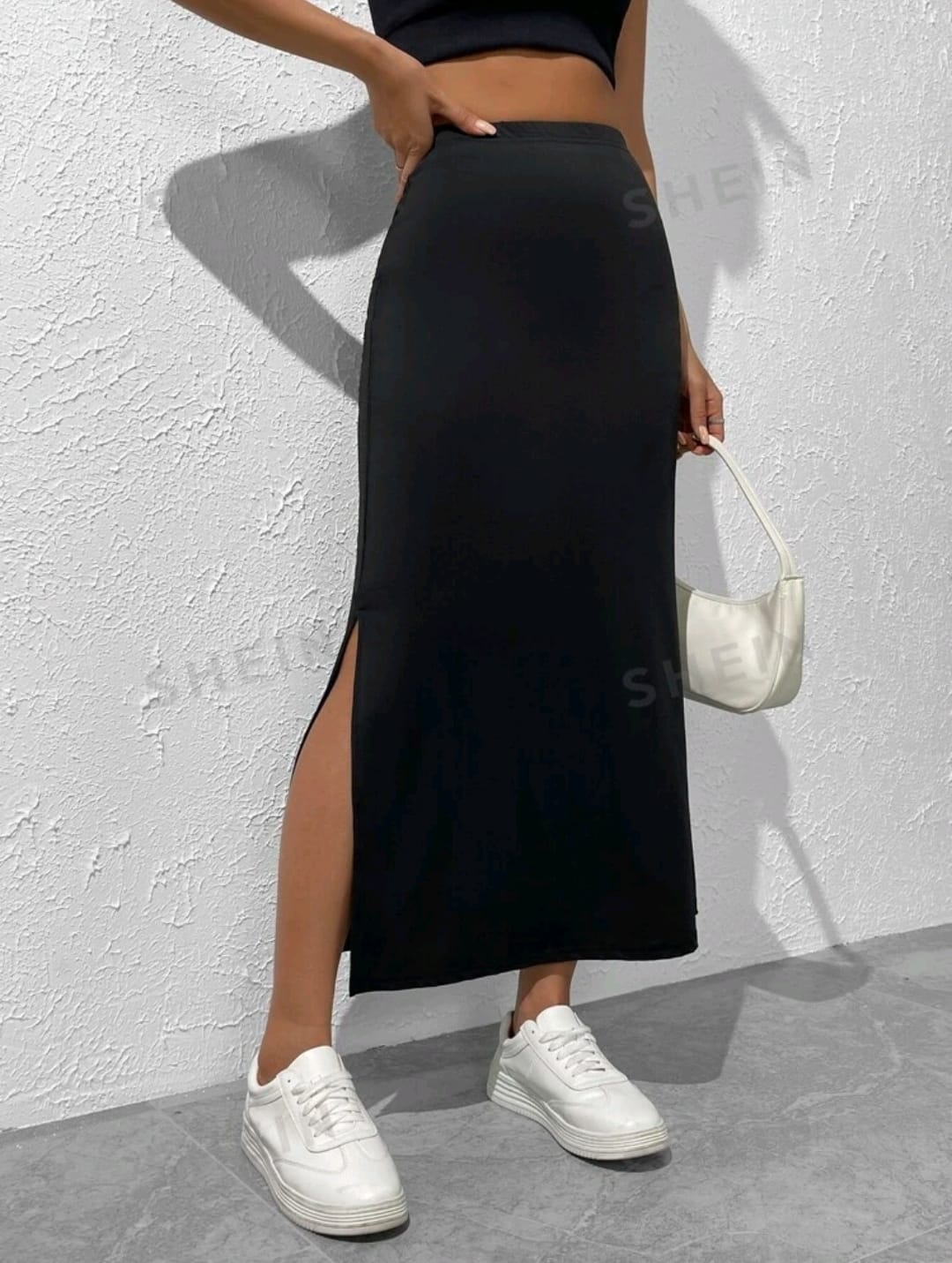 SHEIN EZwear Falda Hasta El Muslo