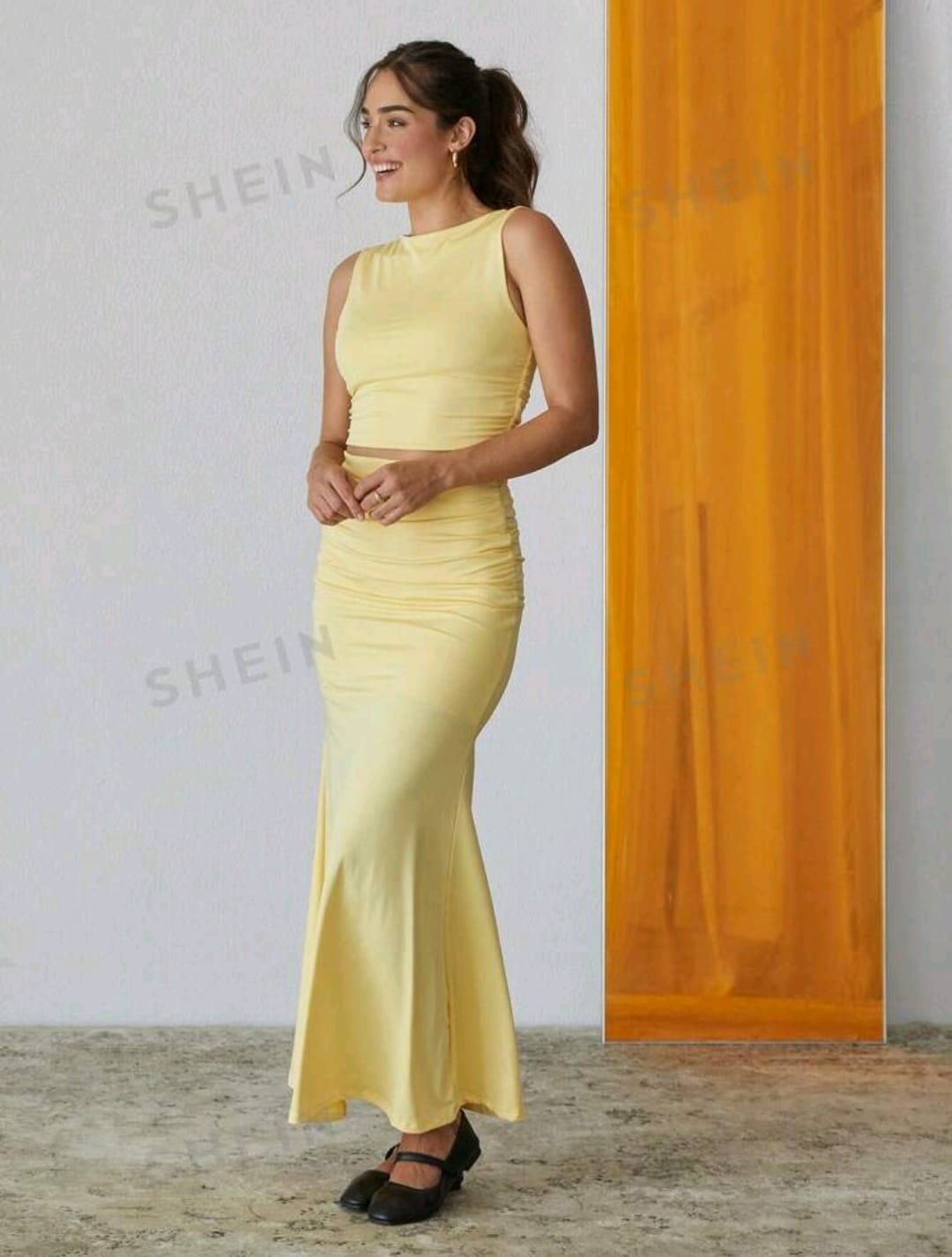 SHEIN X Angie Costa SHEIN Allurite 2 piezas Conjunto