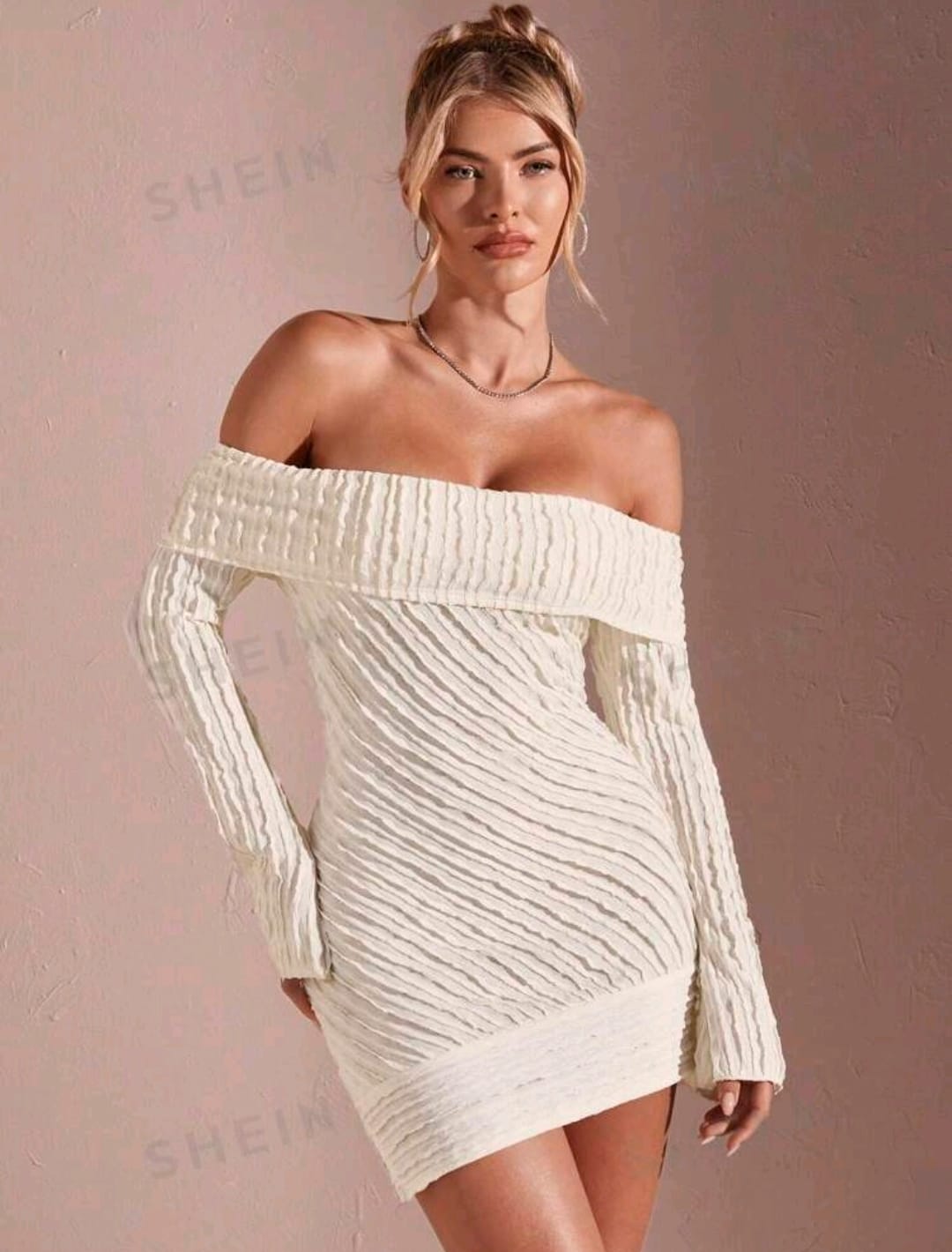 SHEIN BAE Vestido de punto para mujer con vendaje de unicolor