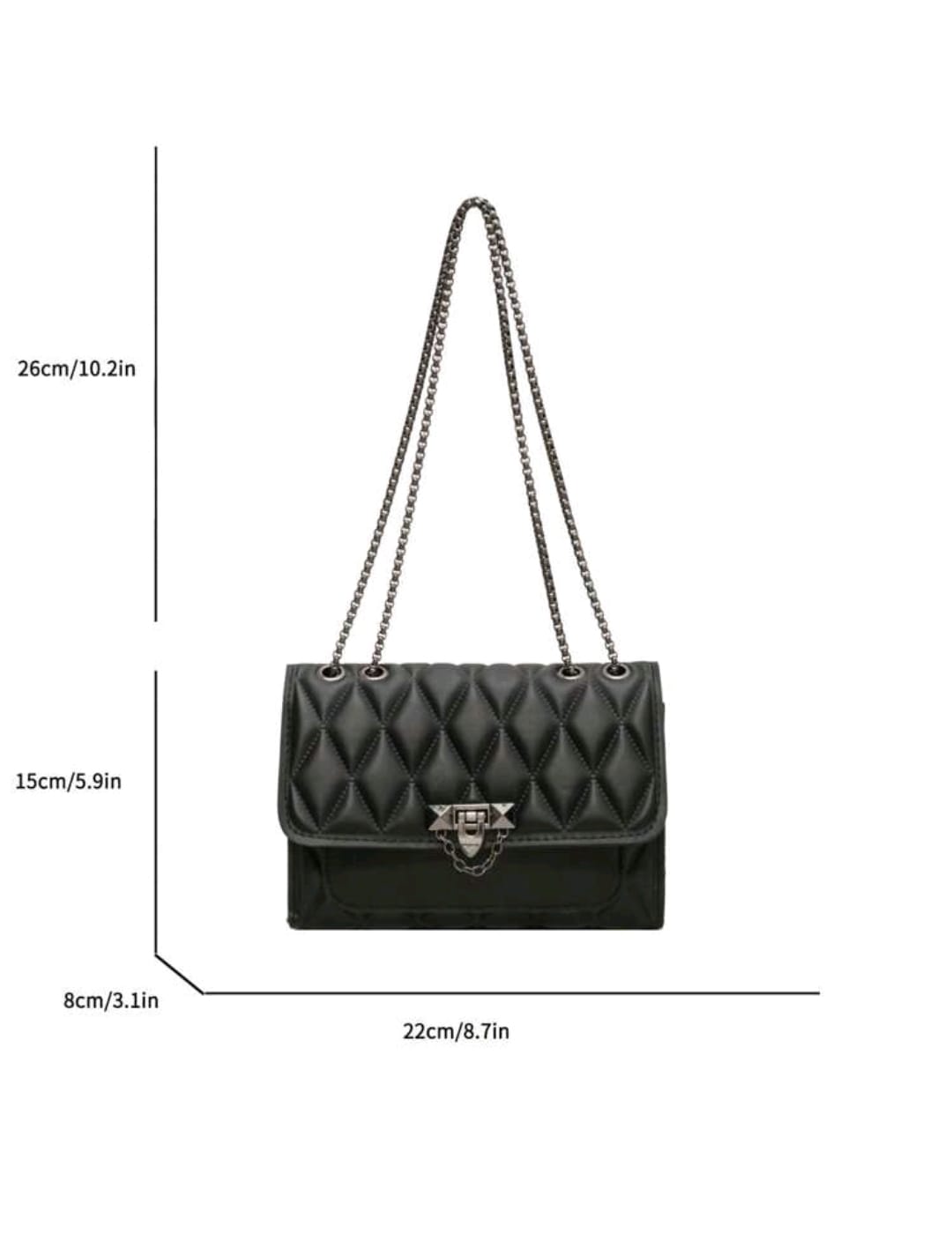 1 Pieza Bolsa Minimalista De Moda Con Diseño De Diamantes