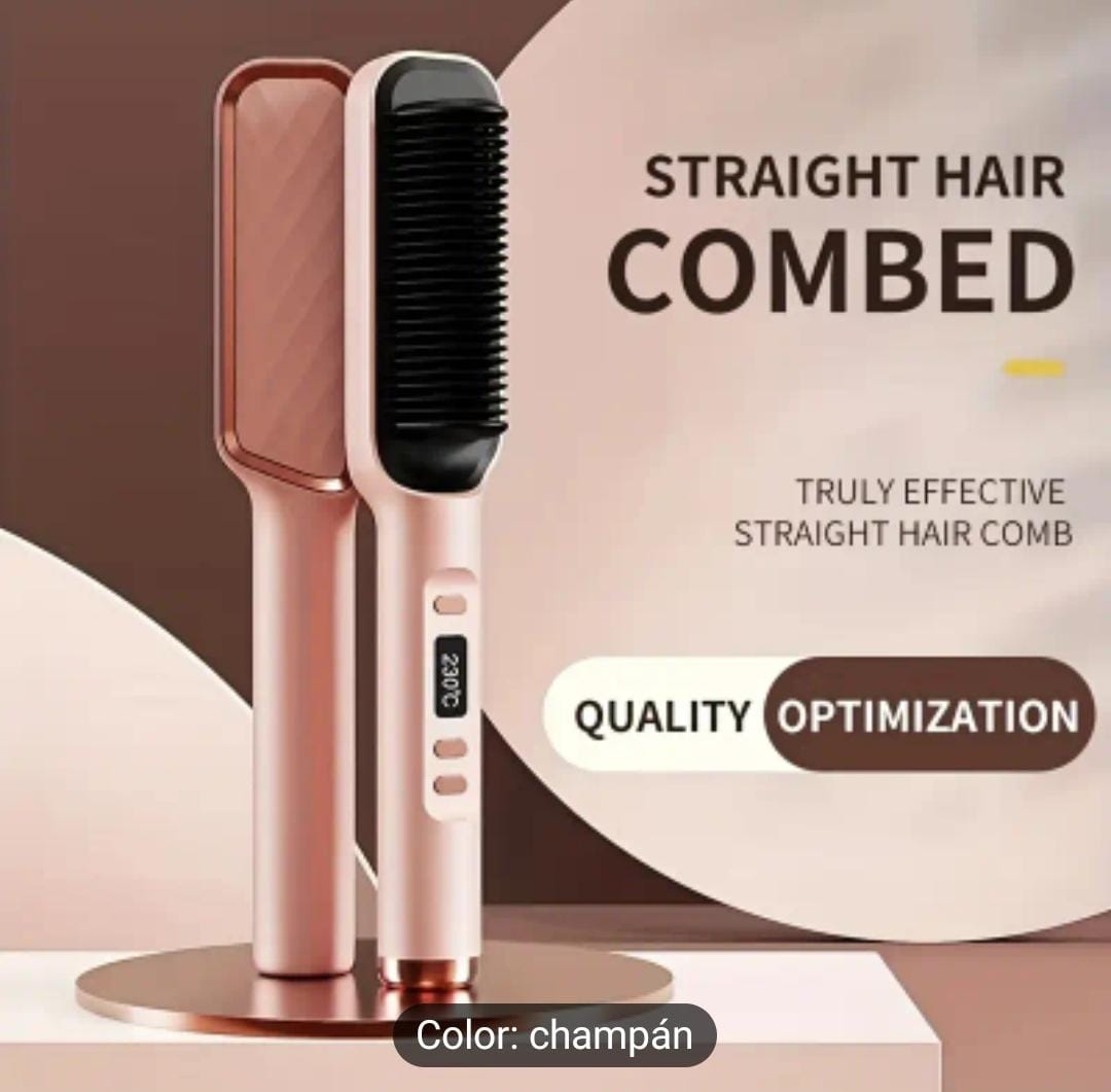 Peine eléctrico alisador de cabello recto estilo europeo para el hogar, alisador