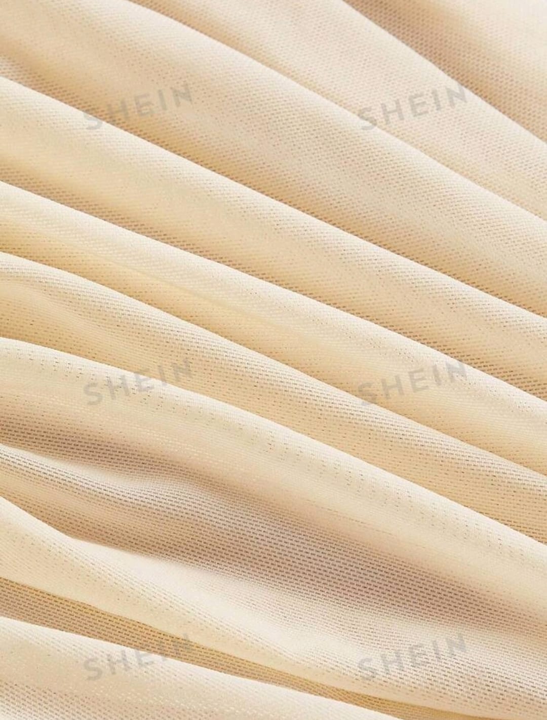 SHEIN MOD Top Corto Con Un Hombro, Ajustado Y Con Frunces Para Dar Elasticidad