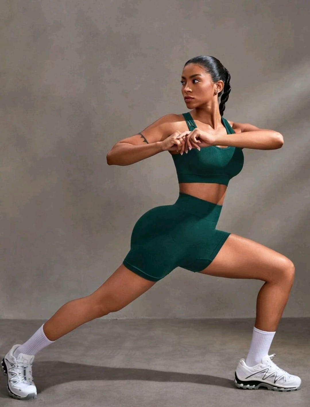 Powerista Conjunto deportivo con top con banda ancha