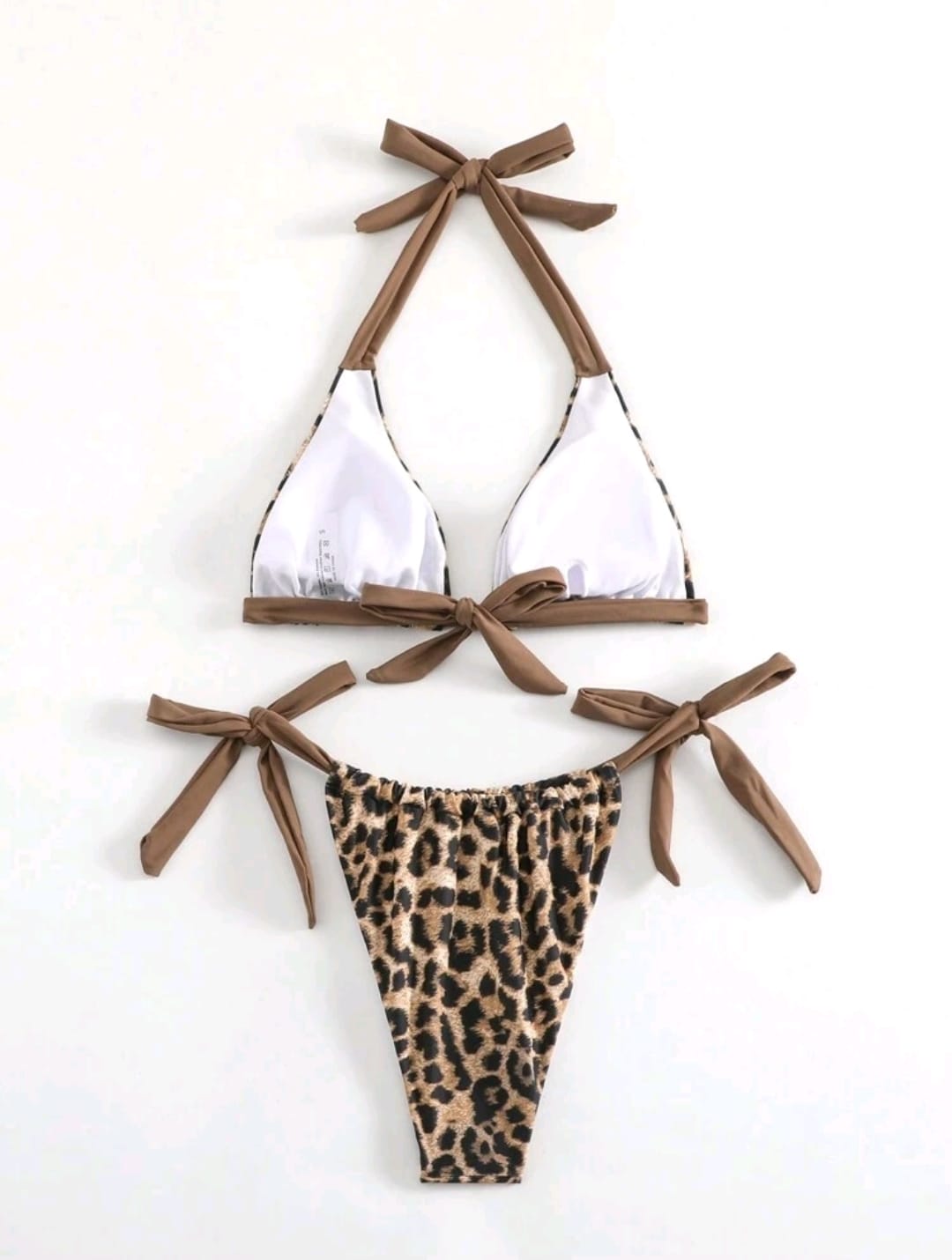 Conjunto de bikini con estampado de leopardo
