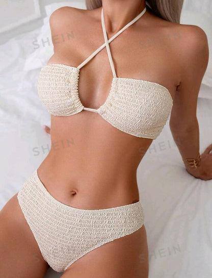 SHEIN Swim Conjunto De Bikini De Cuello Halter