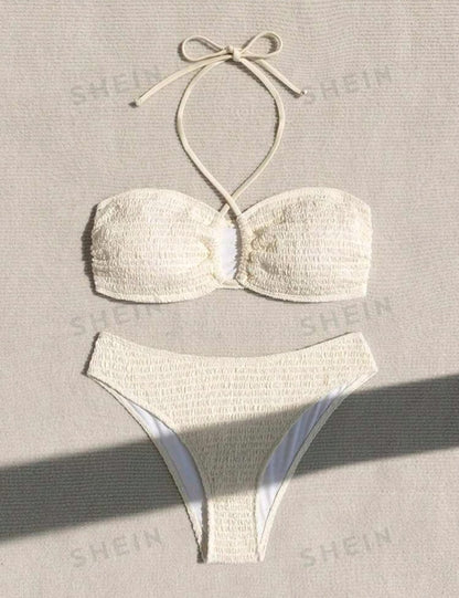 SHEIN Swim Conjunto De Bikini De Cuello Halter