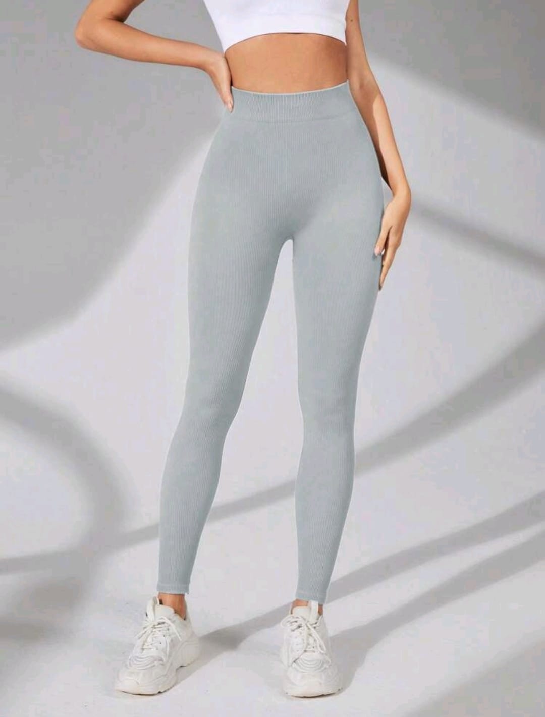 SHEIN Sport Seamluxe Mallas deportivas de cintura alta sin costuras