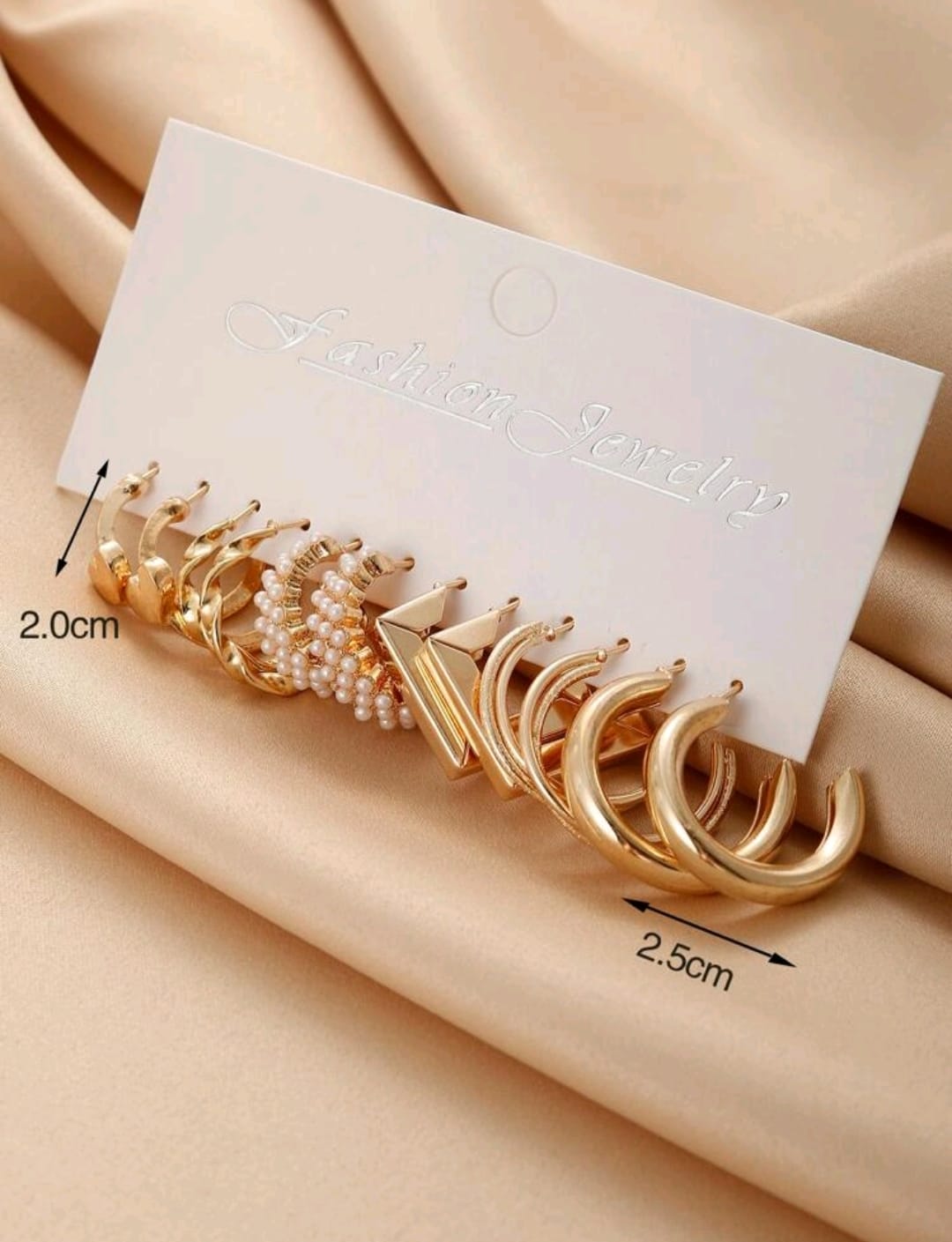 6 Pares/ Set Pendientes Decorados