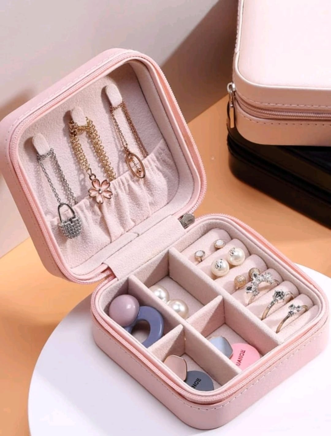 1 Pieza Caja De Almacenamiento De Joyas De Múltiples Rejillas