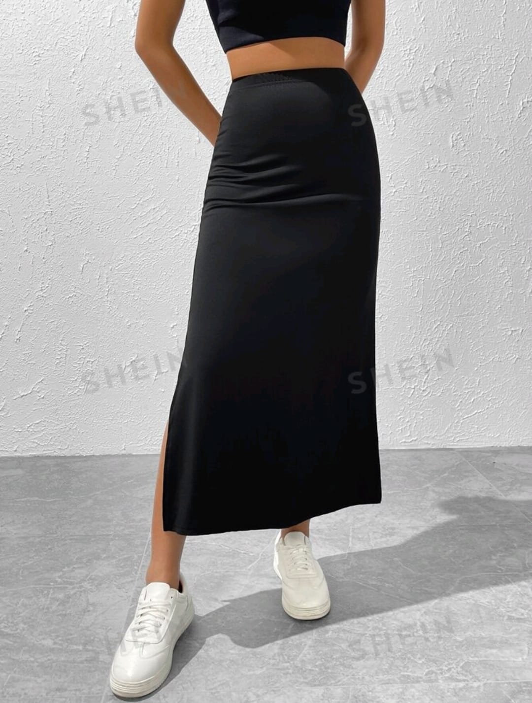 SHEIN EZwear Falda Hasta El Muslo