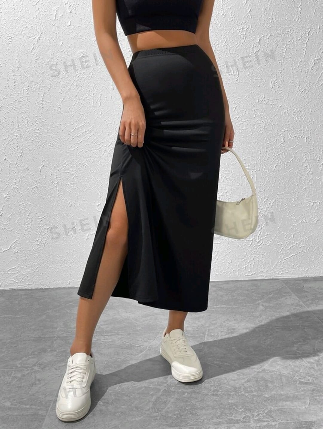 SHEIN EZwear Falda Hasta El Muslo