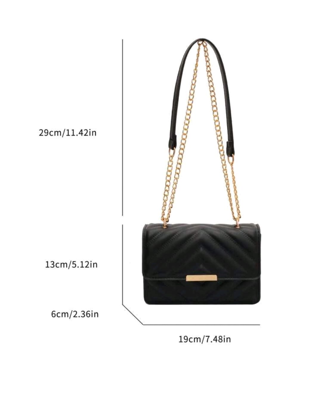 1 Pieza De Moda Bolso De Hombro Con Solapa Y Textura Prensada