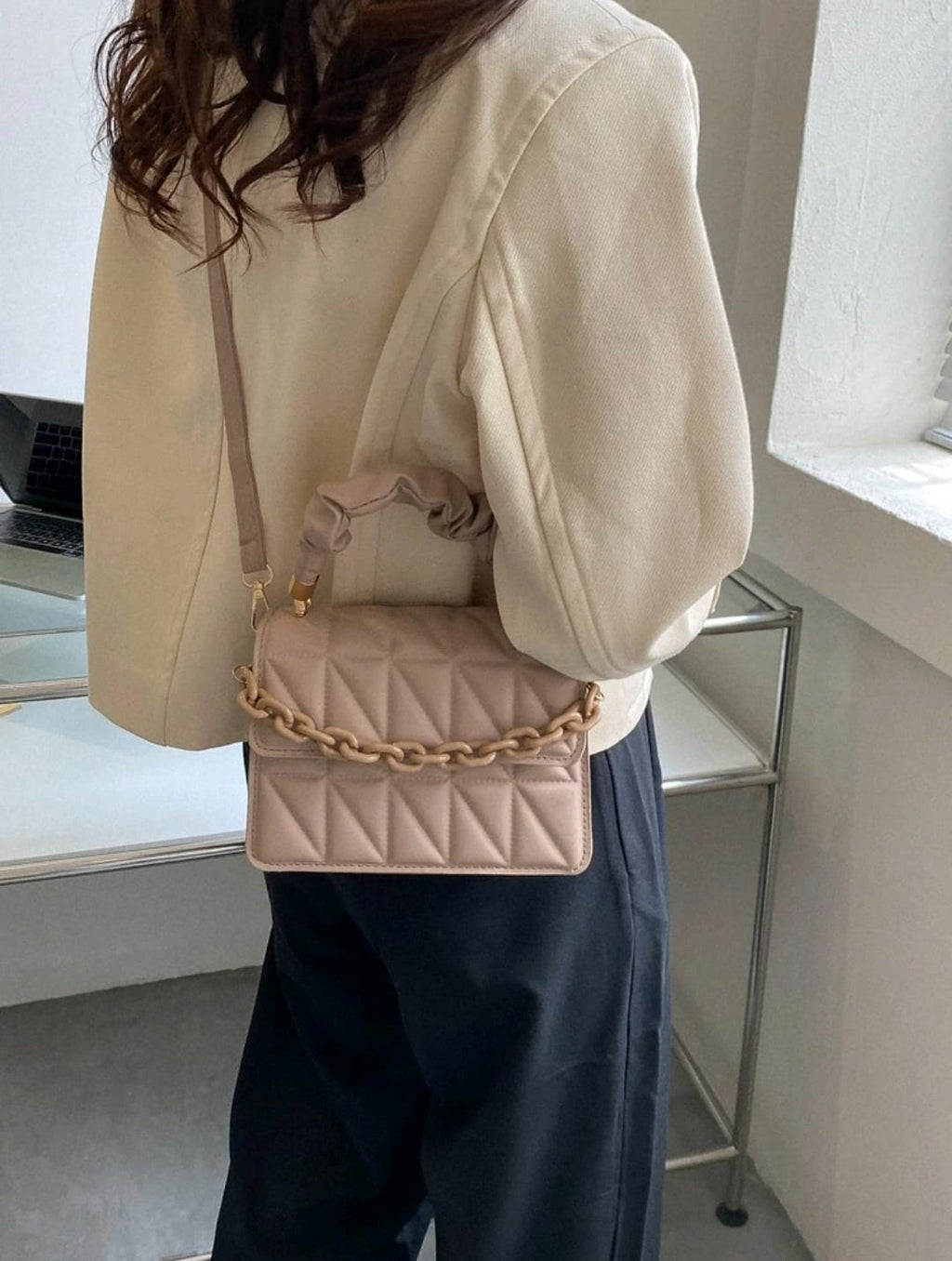 Bolso cuadrado, ligero, informal, de negocios