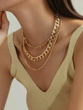 Conjunto de 3 piezas Collares de cadena estilo