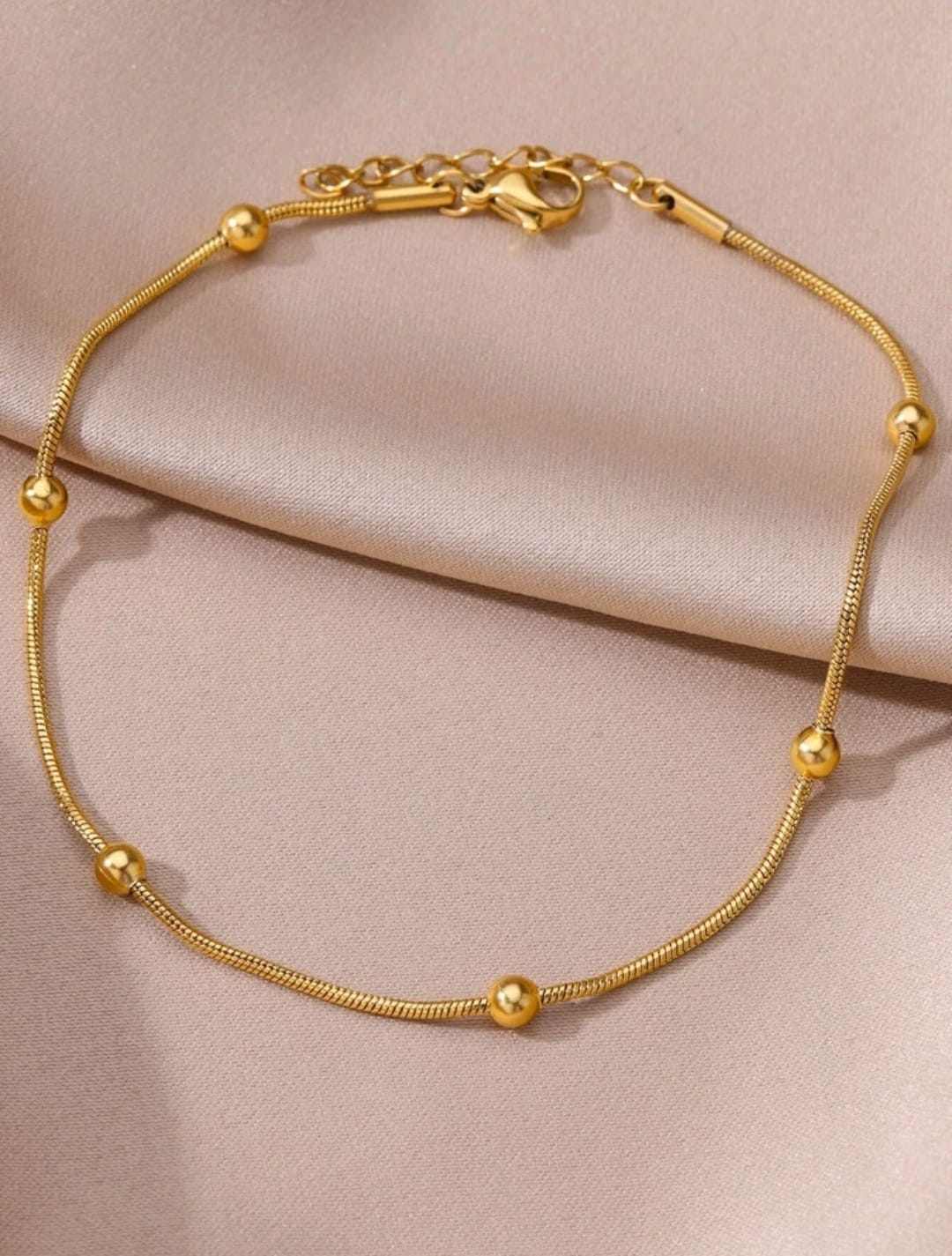 1 pieza Pulsera tobillera de cadena simple europeo y americano