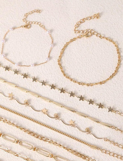 Set de 10 piezas de pulsera con de estrella
