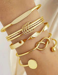Set pulsera 5 de metal de mujeres sexy simple diariamente
