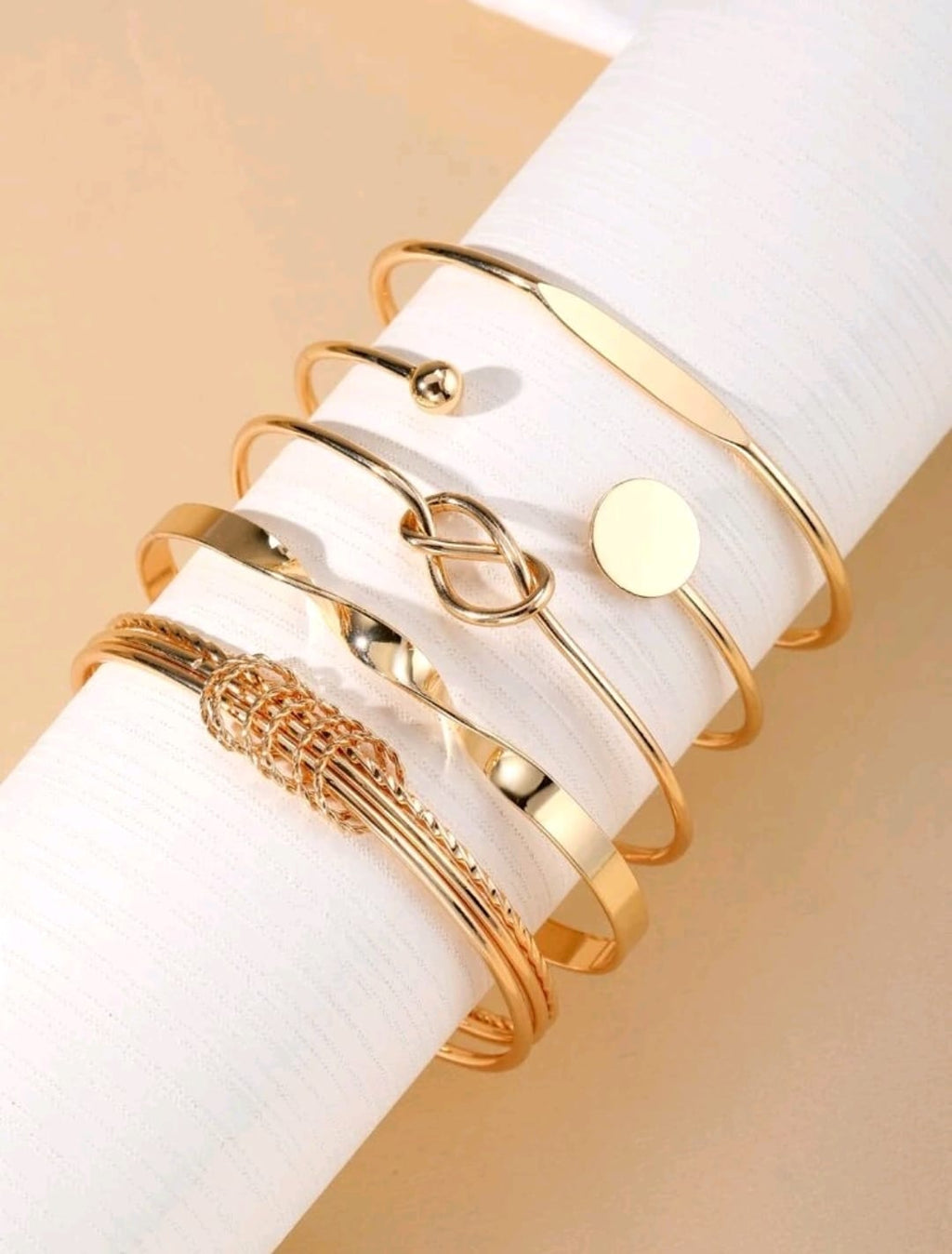 Set pulsera 5 de metal de mujeres sexy simple diariamente