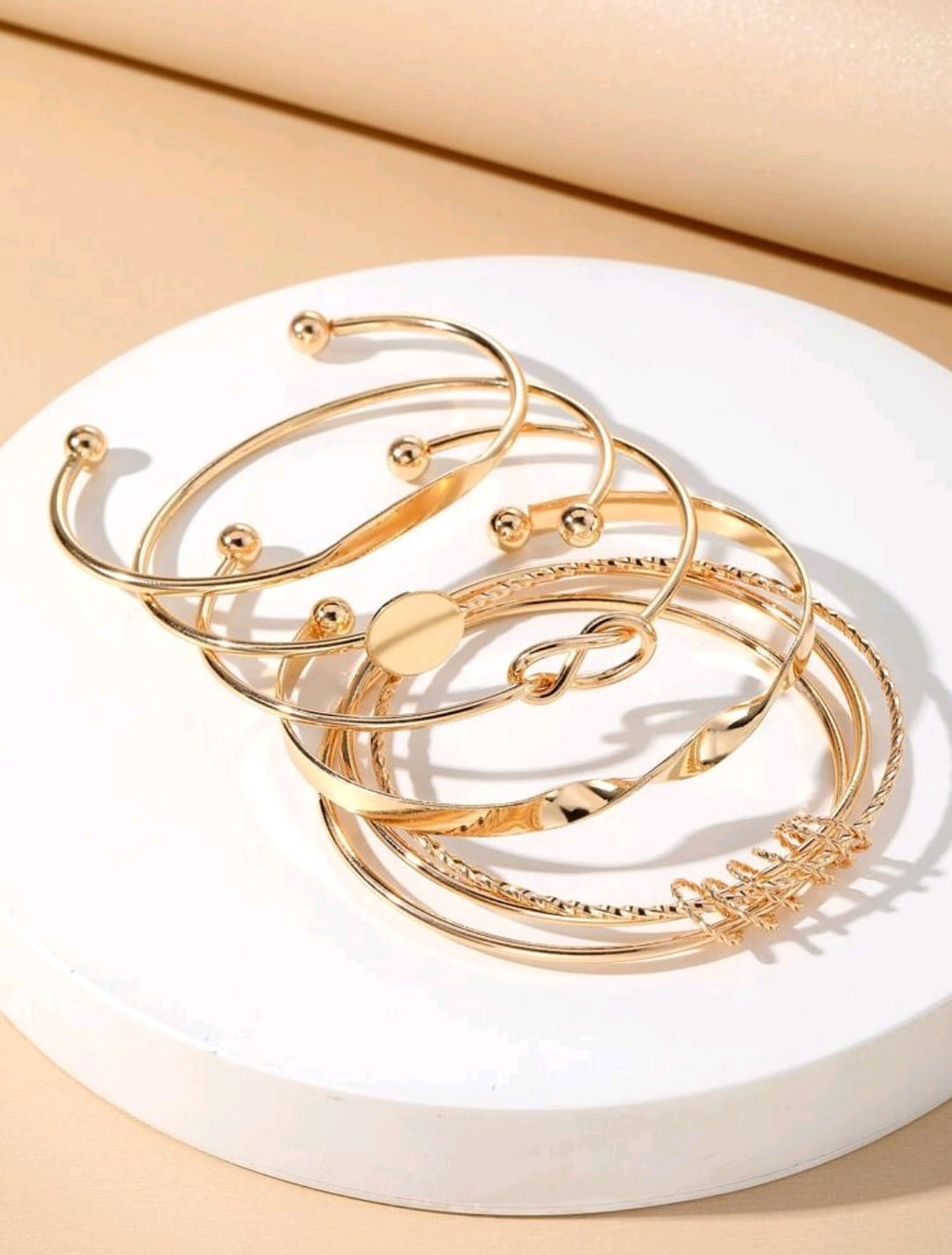 Set pulsera 5 de metal de mujeres sexy simple diariamente
