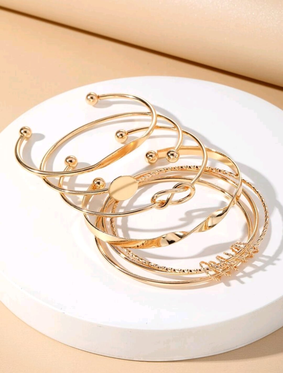 Set pulsera 5 de metal de mujeres sexy simple diariamente