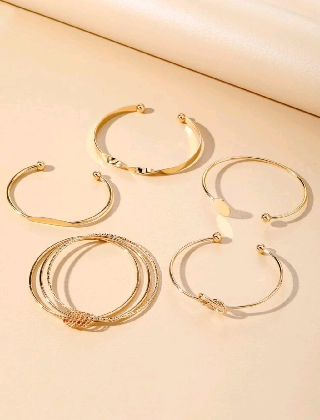 Set pulsera 5 de metal de mujeres sexy simple diariamente