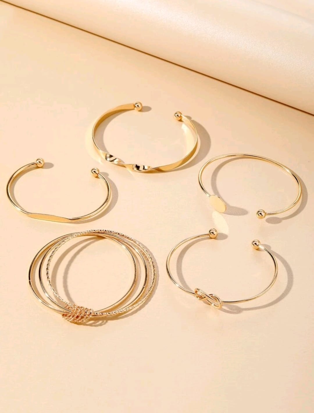 Set pulsera 5 de metal de mujeres sexy simple diariamente