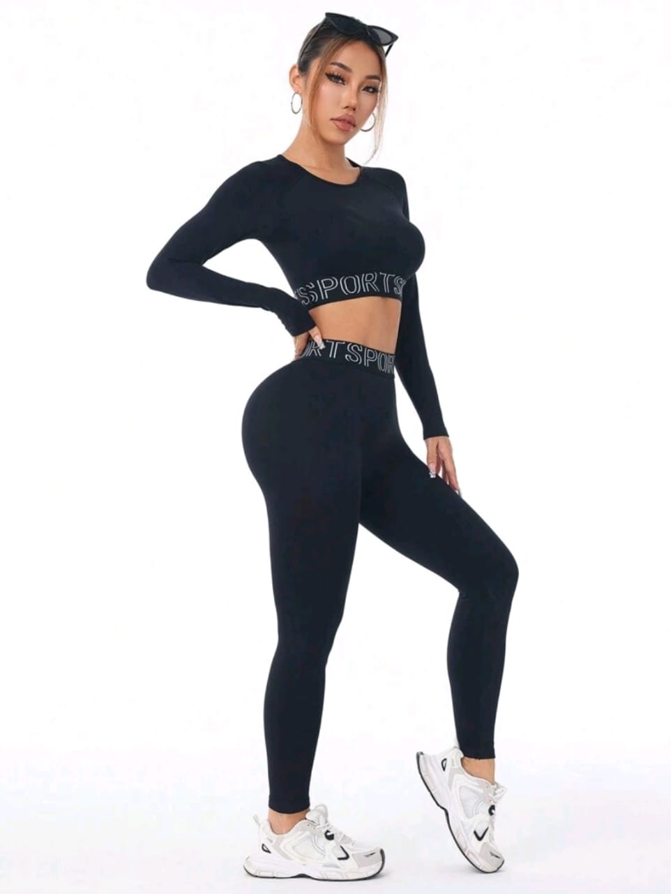 SHEIN Sport Conjunto deportivo de mujer para primavera y otoño