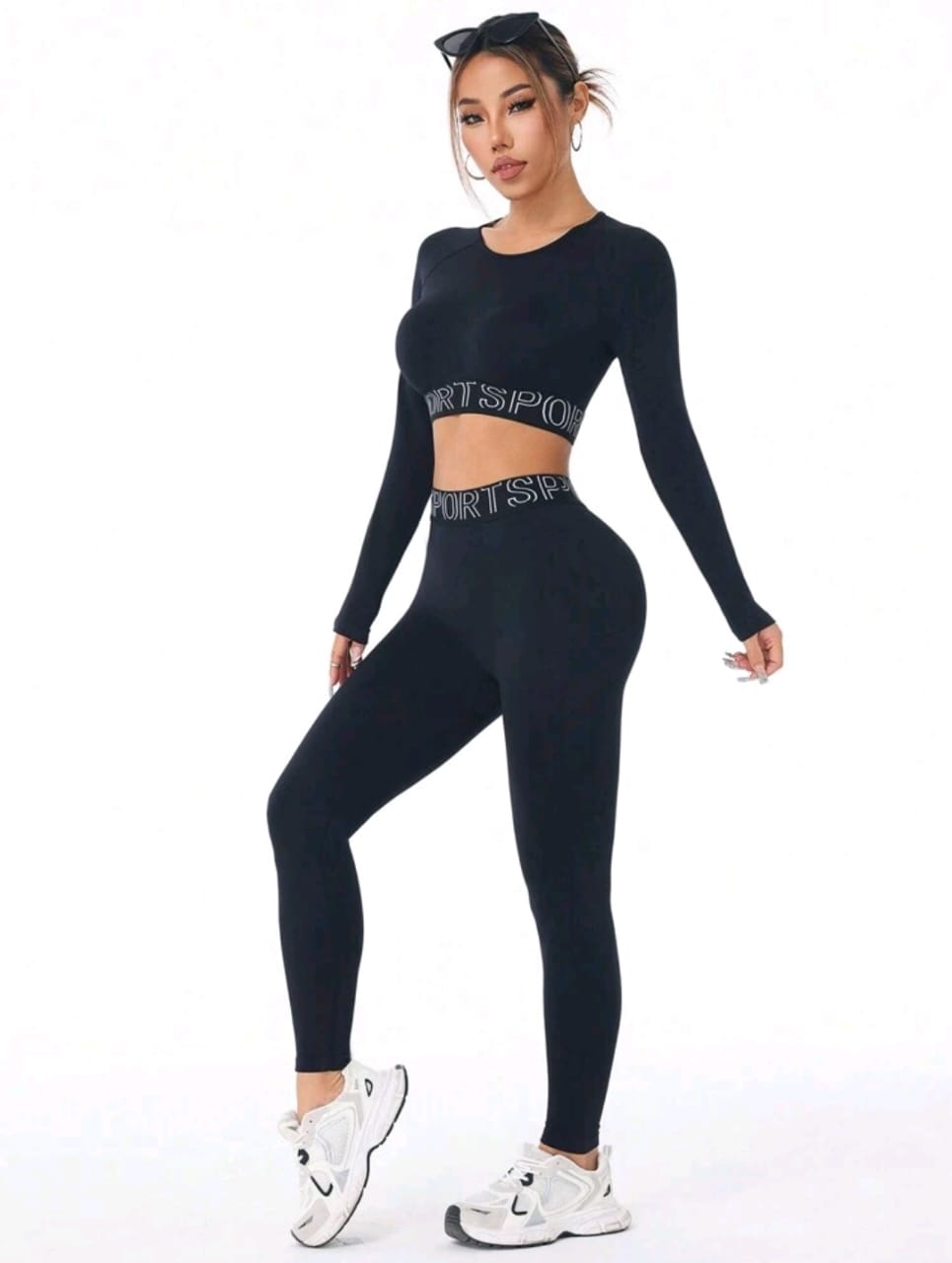 SHEIN Sport Conjunto deportivo de mujer para primavera y otoño