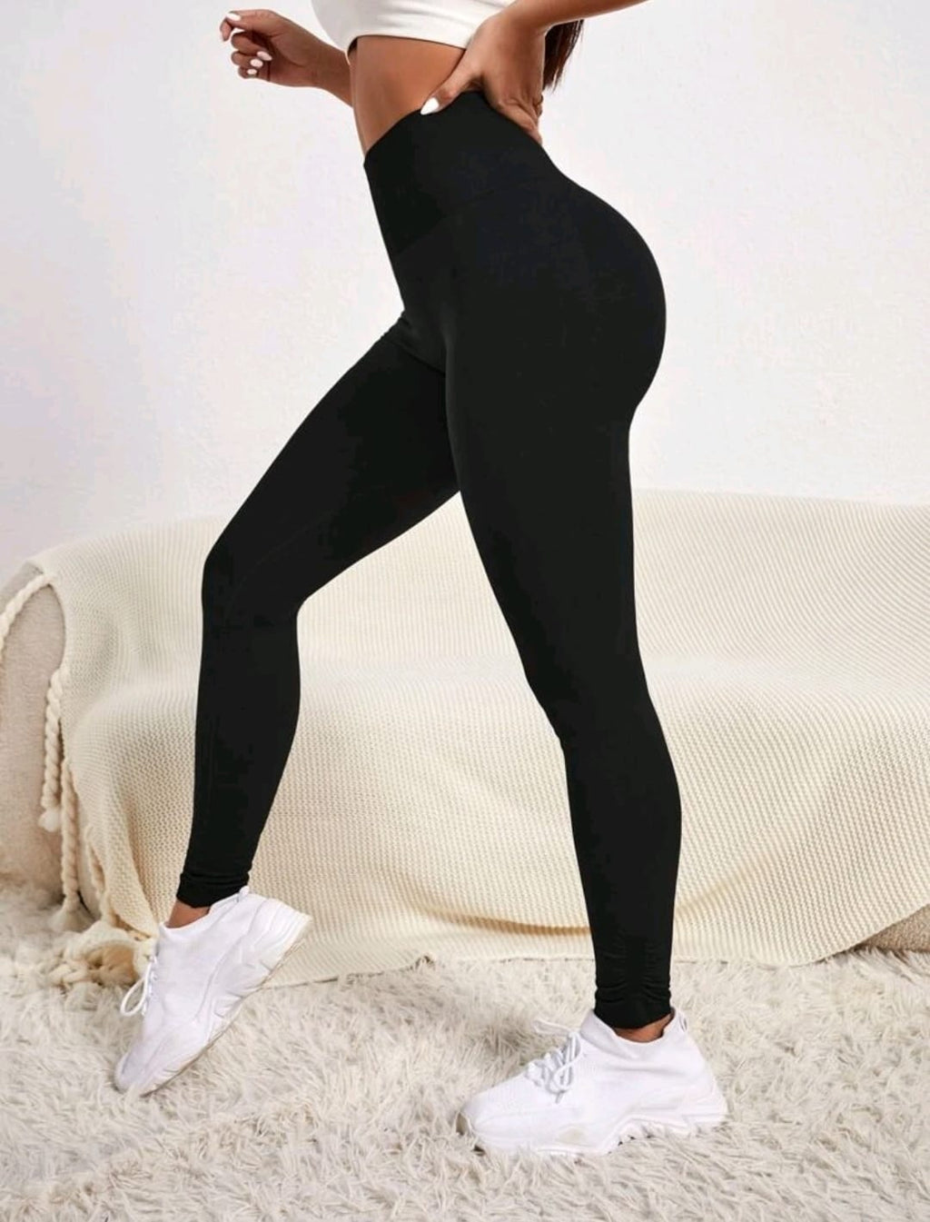 SHEIN Sport Studio Leggings De Yoga Sin Costuras De Alta Elasticidad Con Control De Abdomen Para Gimnasio