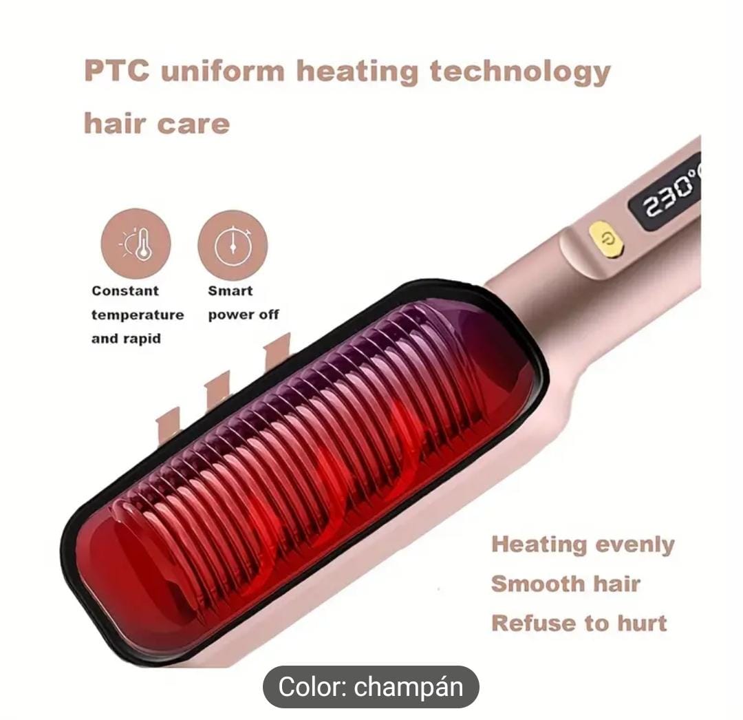 Peine eléctrico alisador de cabello recto estilo europeo para el hogar, alisador