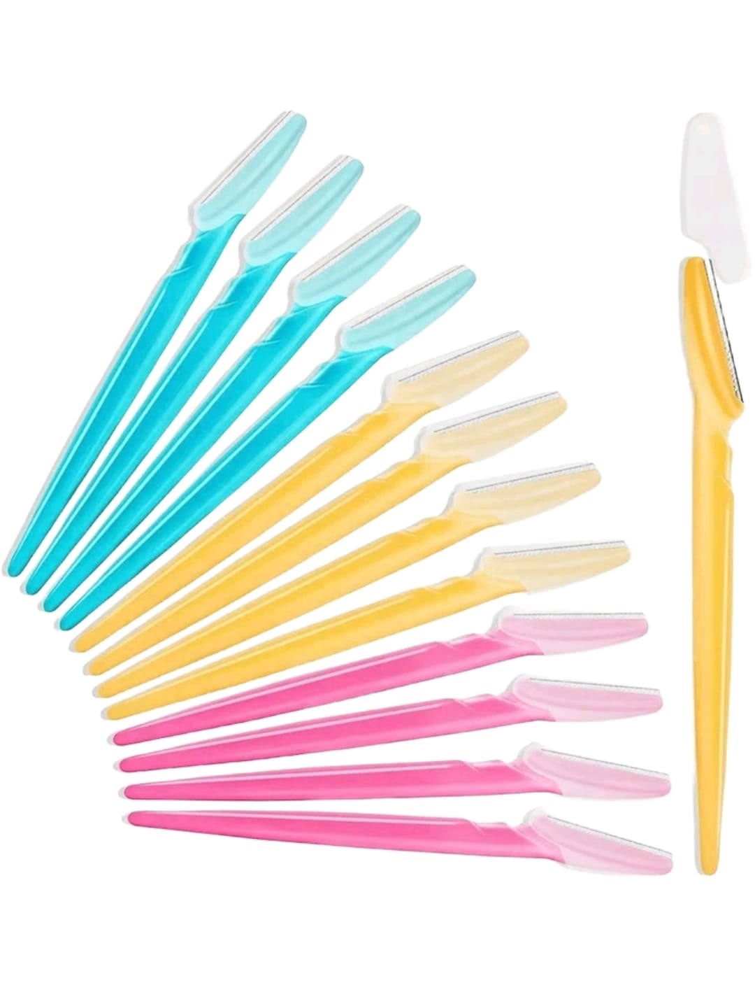 12 Piezas/set Seguro Eyebrow Shaver Perfilador de Cejas