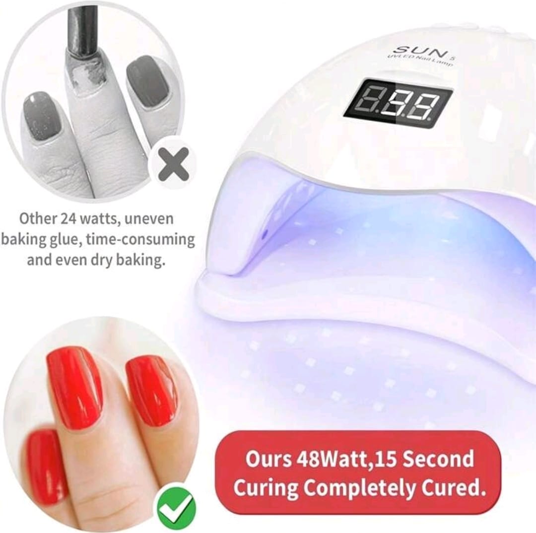 1 Pieza Xl Lámpara De Uñas Led, Secador De Uñas Gel Polaco Curado Luz Led