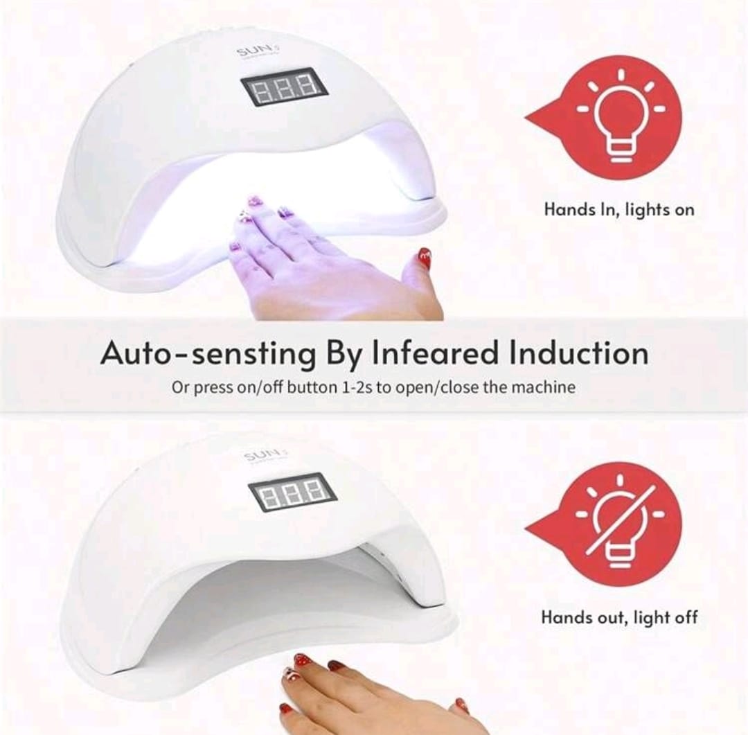 1 Pieza Xl Lámpara De Uñas Led, Secador De Uñas Gel Polaco Curado Luz Led