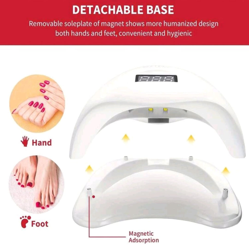 1 Pieza Xl Lámpara De Uñas Led, Secador De Uñas Gel Polaco Curado Luz Led