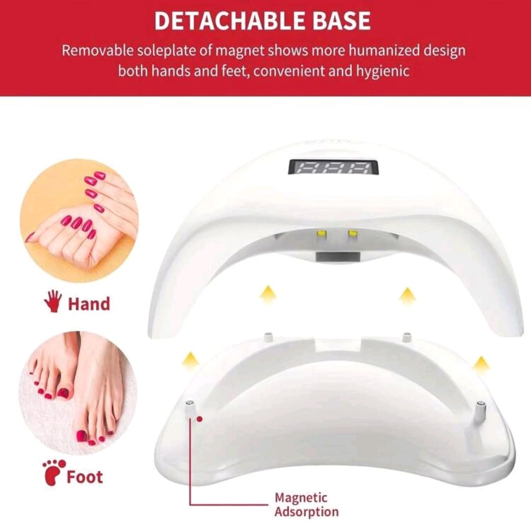 1 Pieza Xl Lámpara De Uñas Led, Secador De Uñas Gel Polaco Curado Luz Led