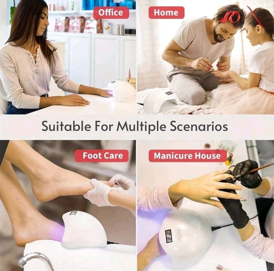 1 Pieza Xl Lámpara De Uñas Led, Secador De Uñas Gel Polaco Curado Luz Led