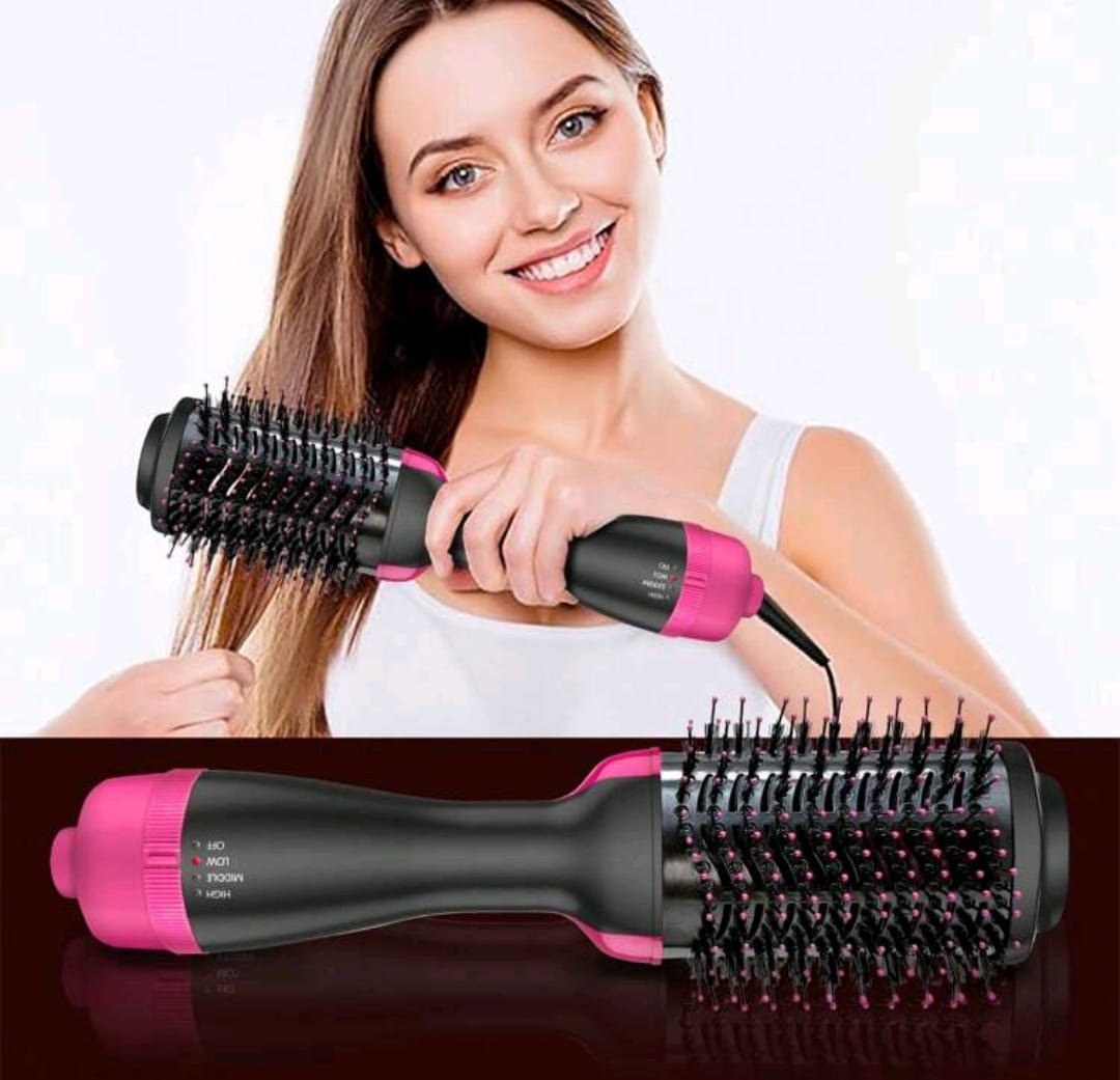Secador de pelo multifuncional 3-en-1, rizador y plancha, color