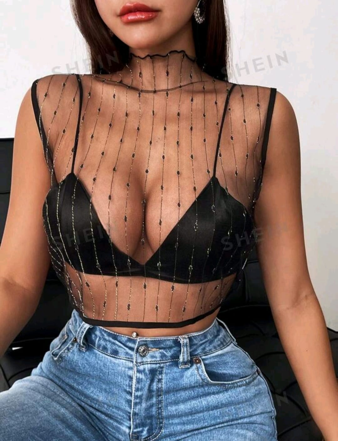 SHEIN Privé Top Transparente