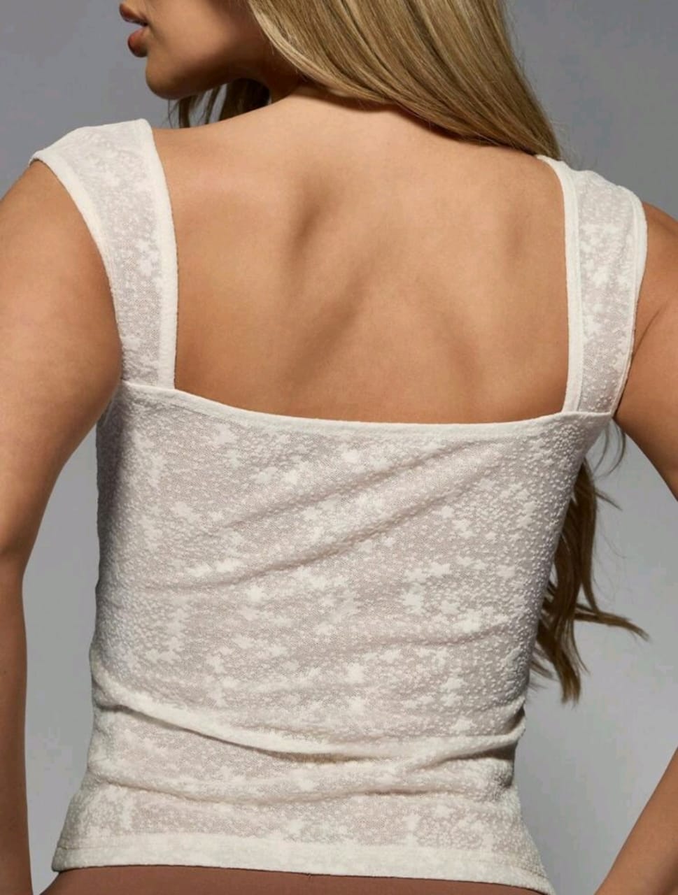 MISSGUIDED Top con cuello cuadrado, escote y busto fruncido