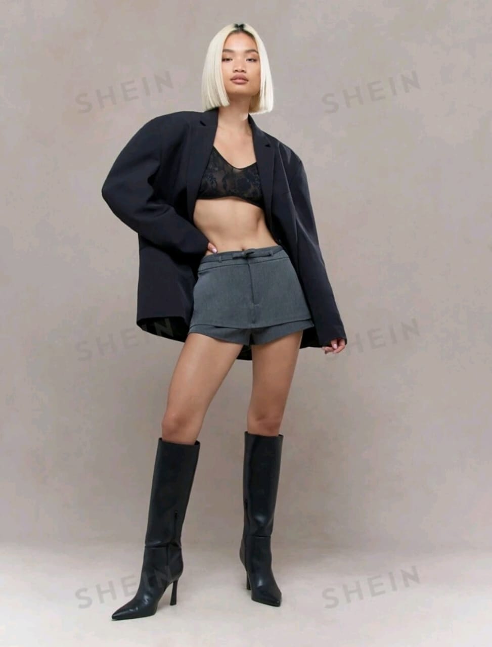 MISSGUIDED Sujetador corto con tirantes de encaje