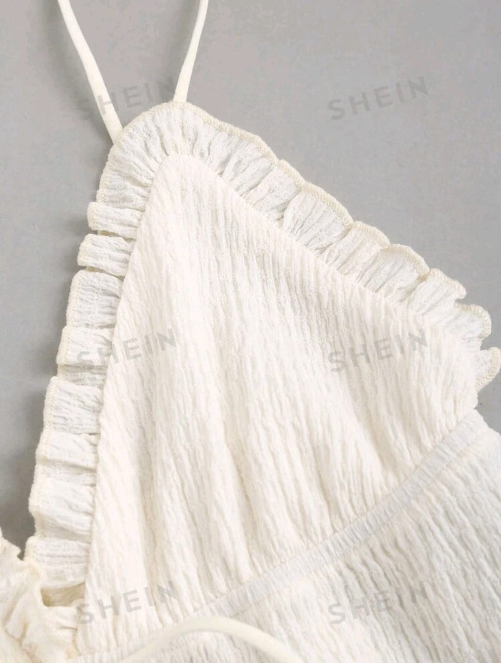 Sweetra Camisola sin espalda de mujer para verano con dobladillo de volantes