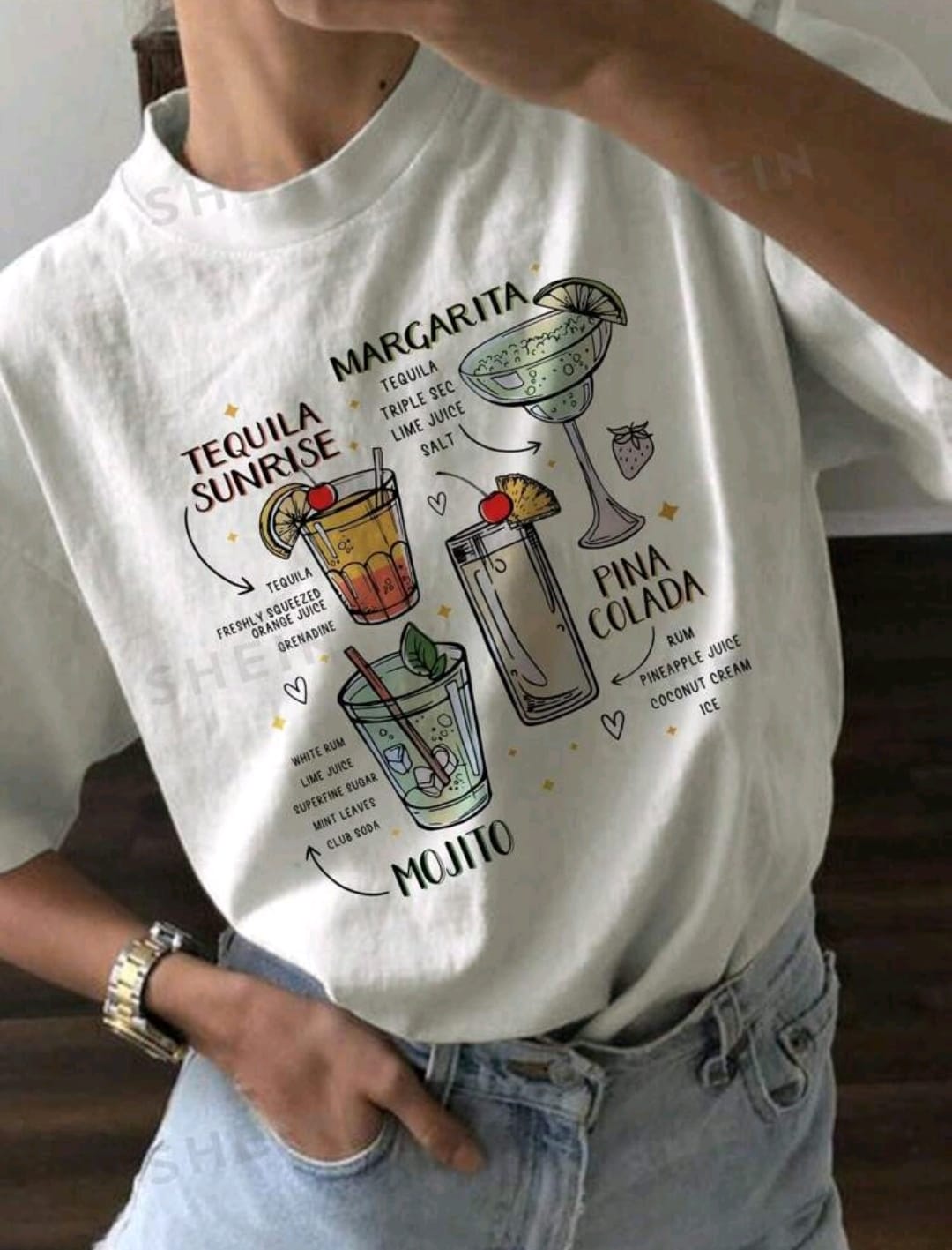 INAWLY Camiseta de manga corta con gráfico