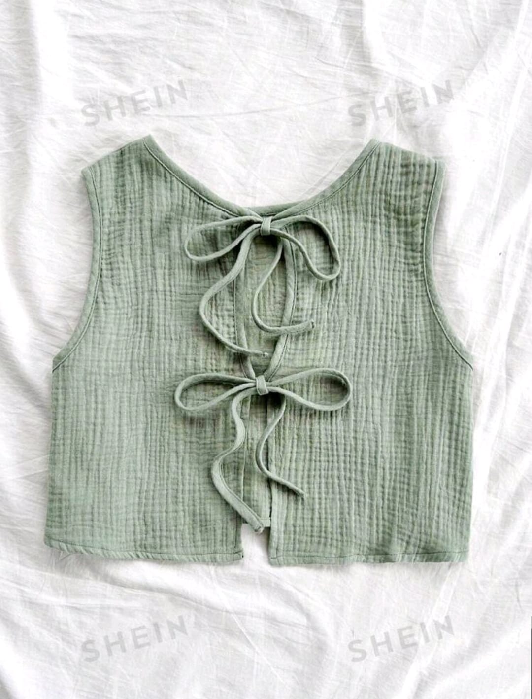 SHEIN WYWH Top informal tipo tirantes suelta y sin espalda con textura