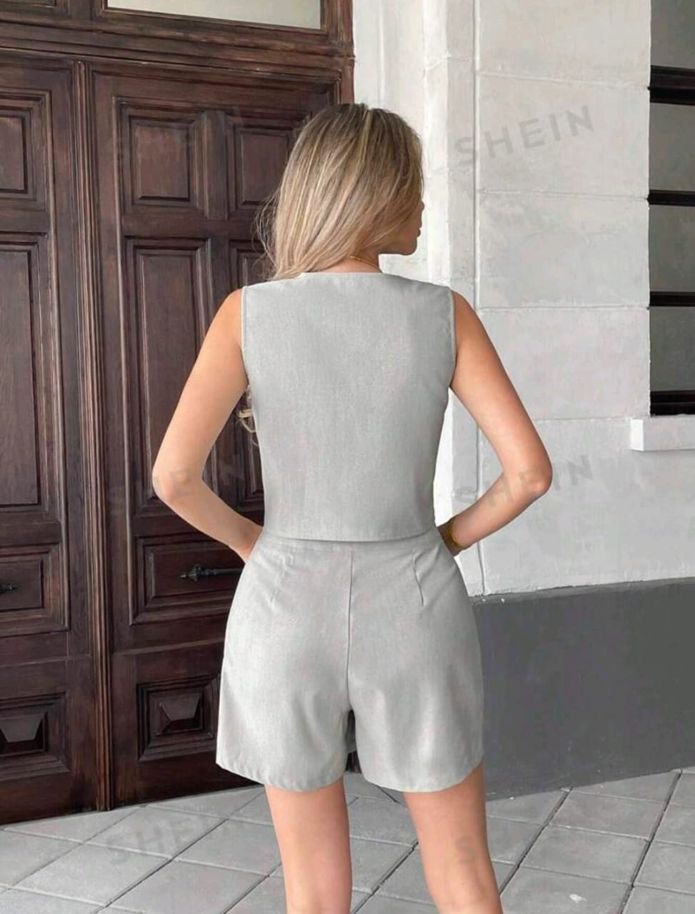 Pariaura Set casual Chaleco sin mangas y shorts
