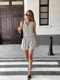 Pariaura Set casual Chaleco sin mangas y shorts