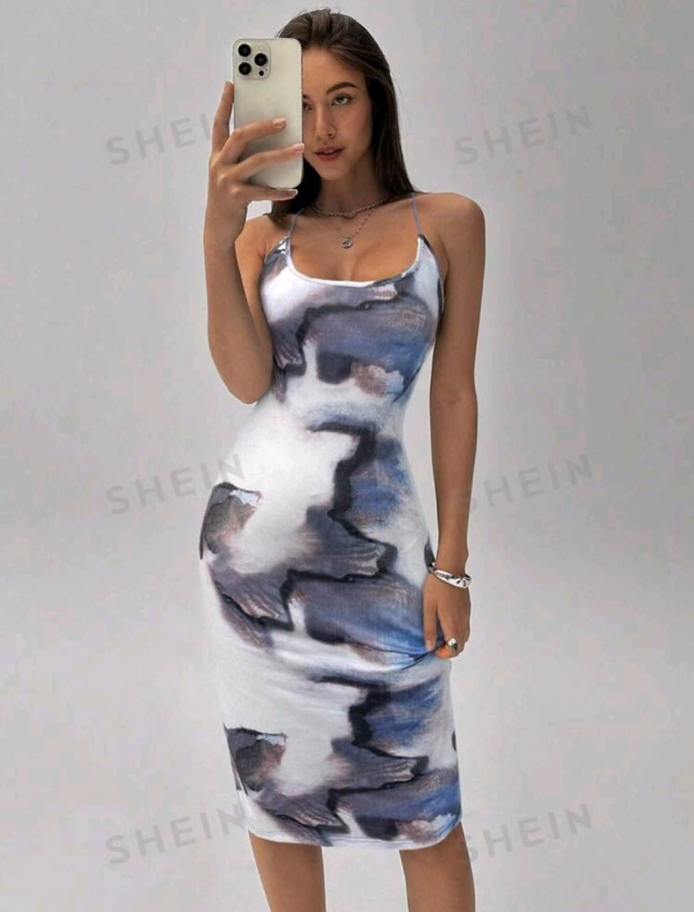 Aloruh Vestido con tiras finas y espalda descubierta
